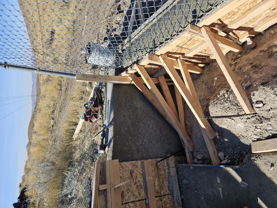 Forming and bracing on site